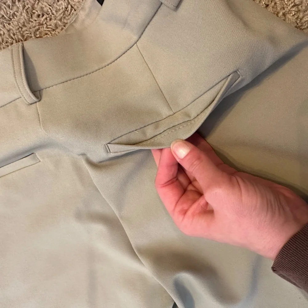 NWT Express Beige/Taupe Mid Rise Boot Supersoft Twill Pant - 4R - Picture 16 of 16